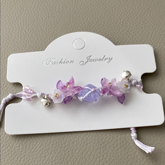 Jewelry - Purple and Pink Floral Bracelet